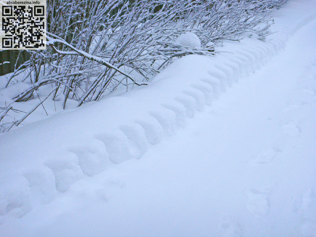 Снежные узоры на дороге / Snow patterns on the road